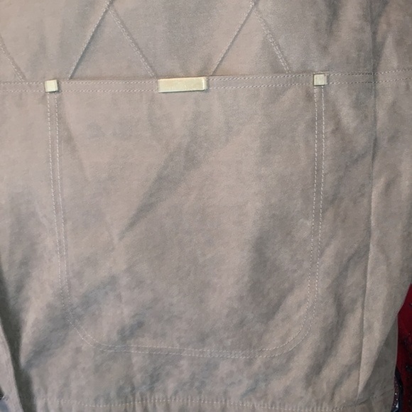 BEIGE MICRO SUEDE FULL ZIP FULLY LINED WINTER LADIES WINTER COAT WHITE STAG LG - Picture 6 of 10